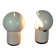 Lampes de table "Asteroidi" blanches italiennes de l'ère spatiale par Siberin Caronno