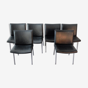 Set of 4 danish AP 40 airport chairs by Hans J. Wegner for A.P. Stolen, 1960