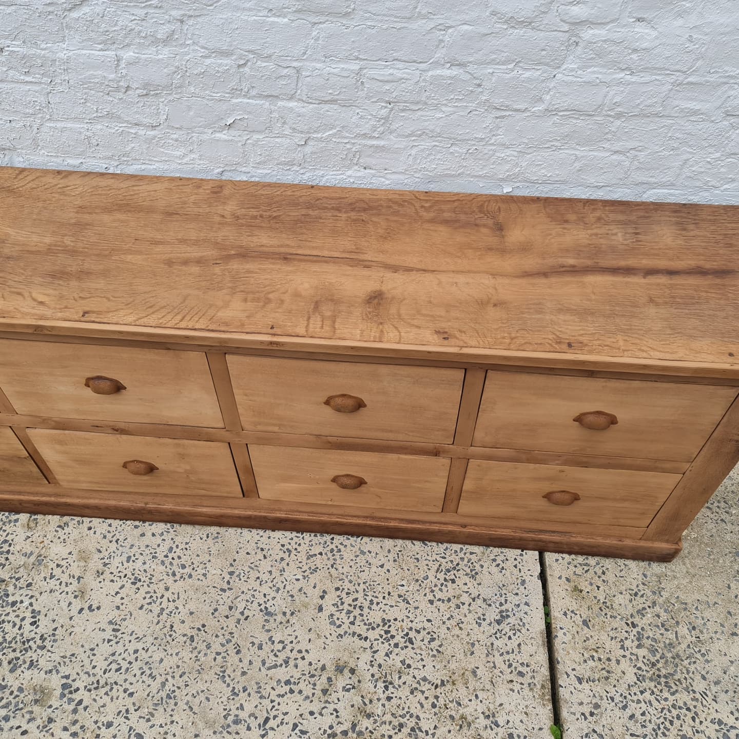 Furniture by trade eight large drawers raw wood