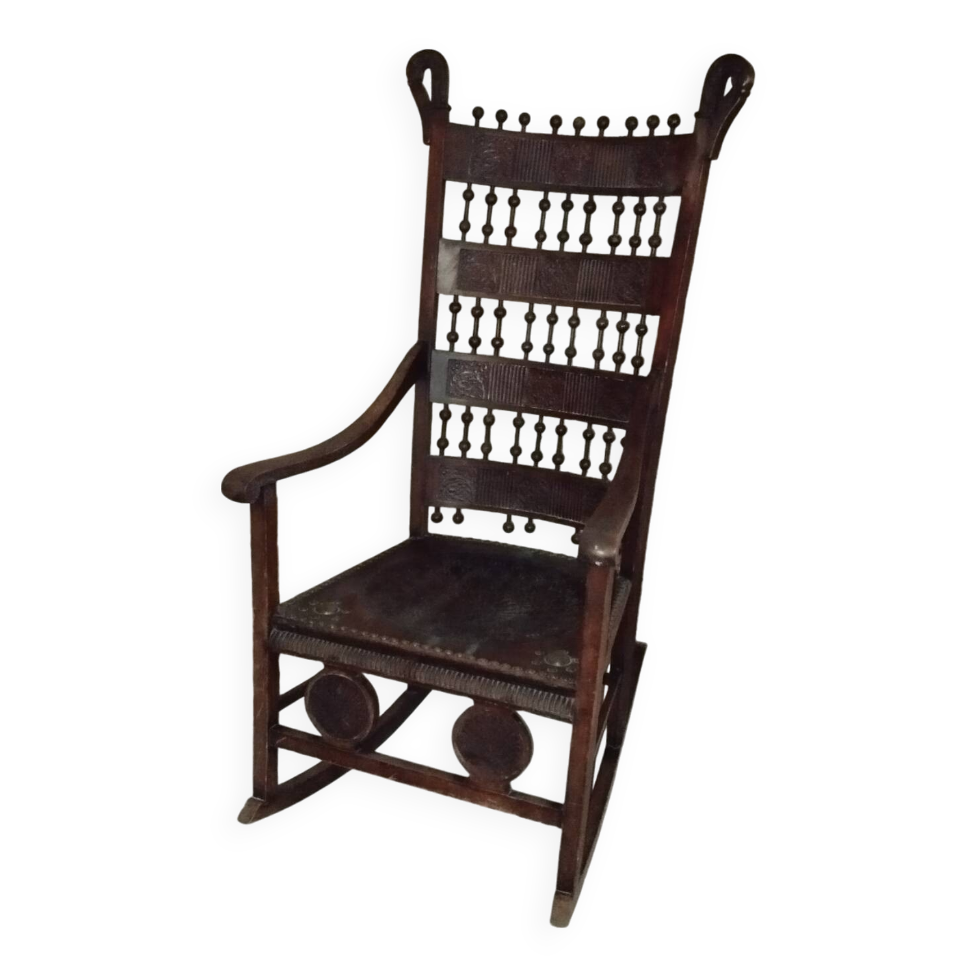 Rocking chair, 19th century art and craft rocking chair