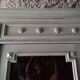 Old 2-door bookcase with chalk paint blue patina