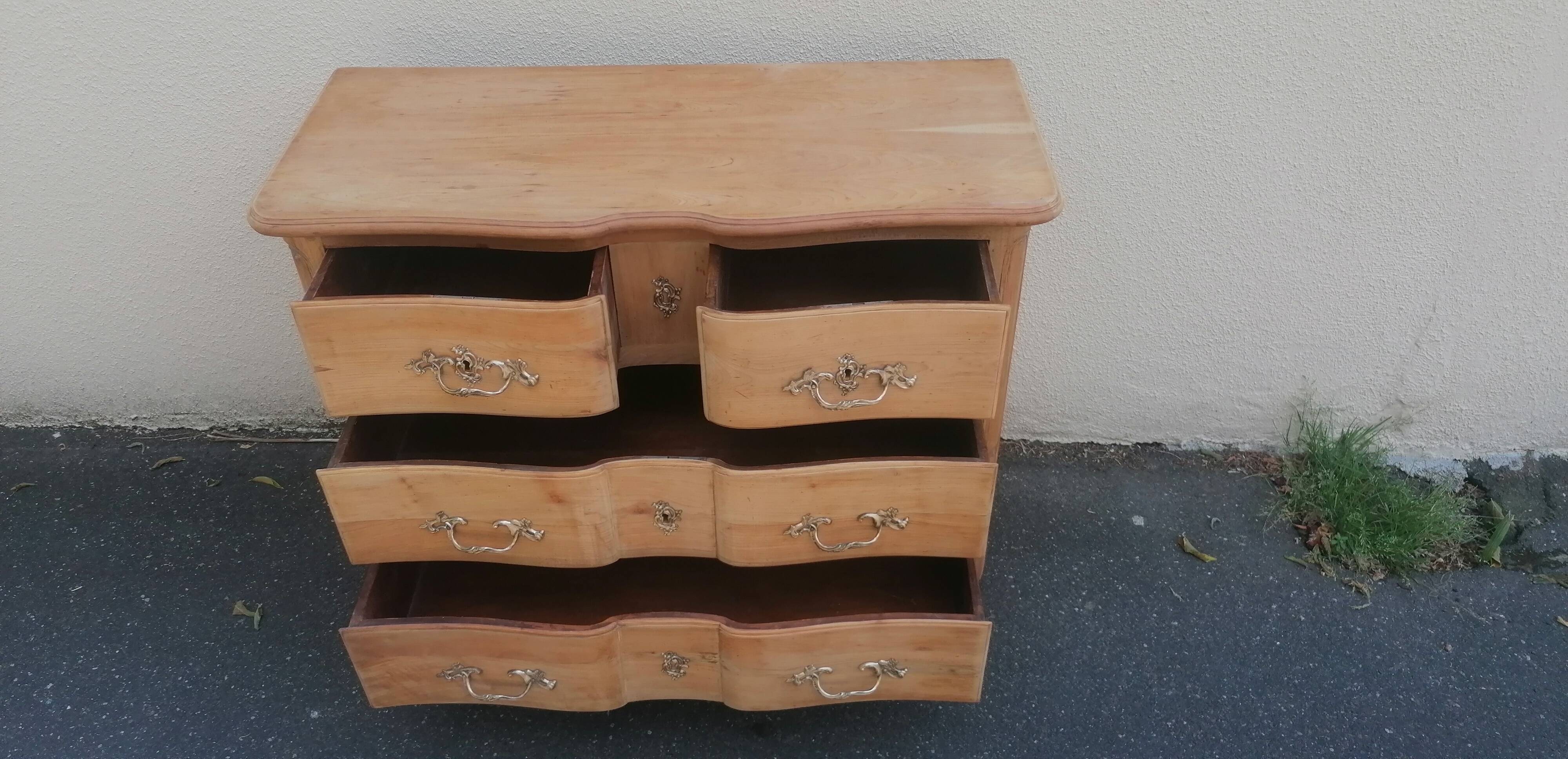 beautiful Louis XV style chest of drawers, stripped, sanded and left raw