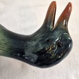 Zoomorphic pitcher barbotine Saint Clément Mallard Duck A028