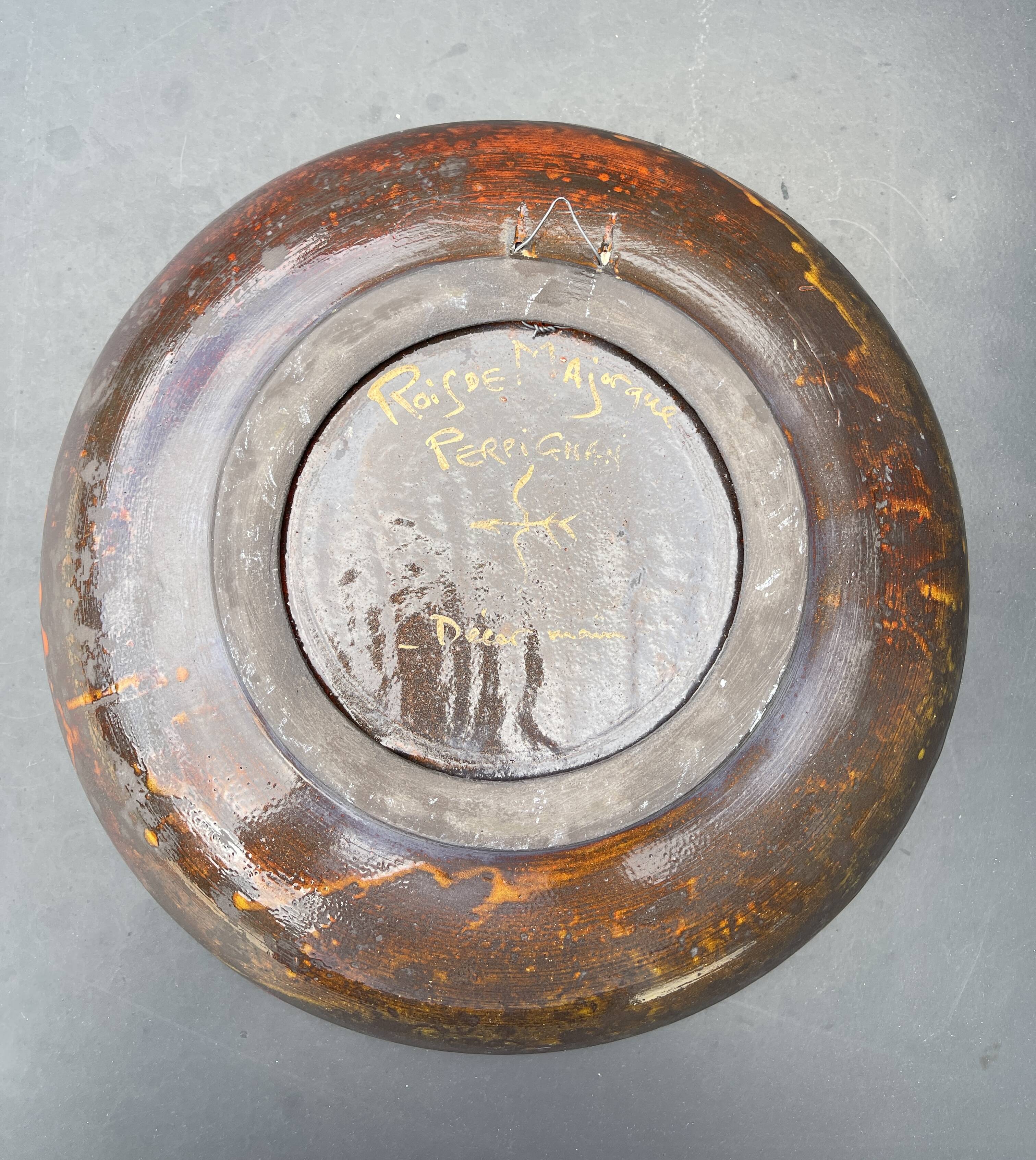 Plat céramique vintage Rois de Majorque