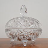 Bohemian cut glass jar 1960s