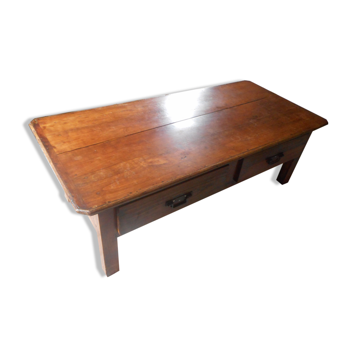 Ancient coffee table in solid wood