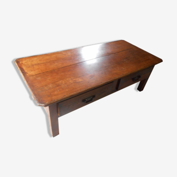 Ancient coffee table in solid wood