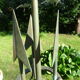 Art deco wrought iron floor lamp with arrows