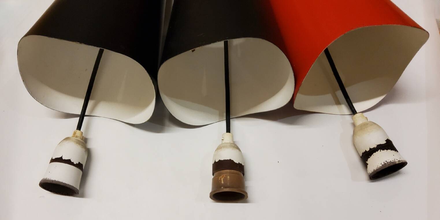 Vintage perforated metal suspensions