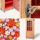 Armoire bonnetière parisienne vintage bois brut