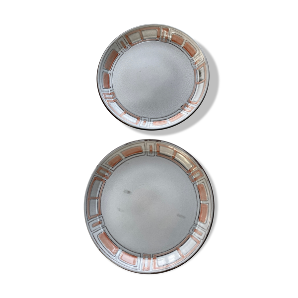 Ensemble de 5 assiettes plates Niderviller modèle Mahia