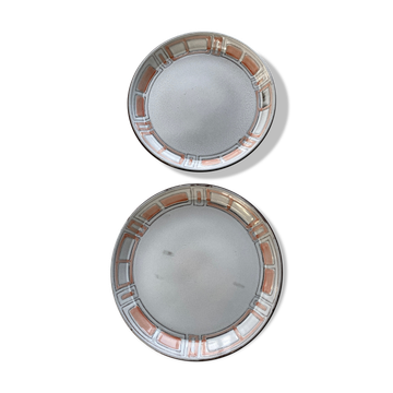 Ensemble de 5 assiettes plates Niderviller modèle Mahia