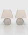 Lot de 2 lampes de table en verre à décor losange