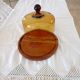 Cheese bell and its olive wood tray