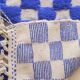 Moroccan blue checkered rug - 289 x 225 cm