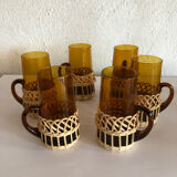 Glass mug in orangeade 60s