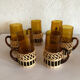 Glass mug in orangeade 60s