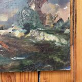 Abstract landscape, oil on canvas 1970