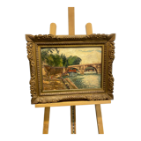 Parisian Seine quay signed L.Chardon