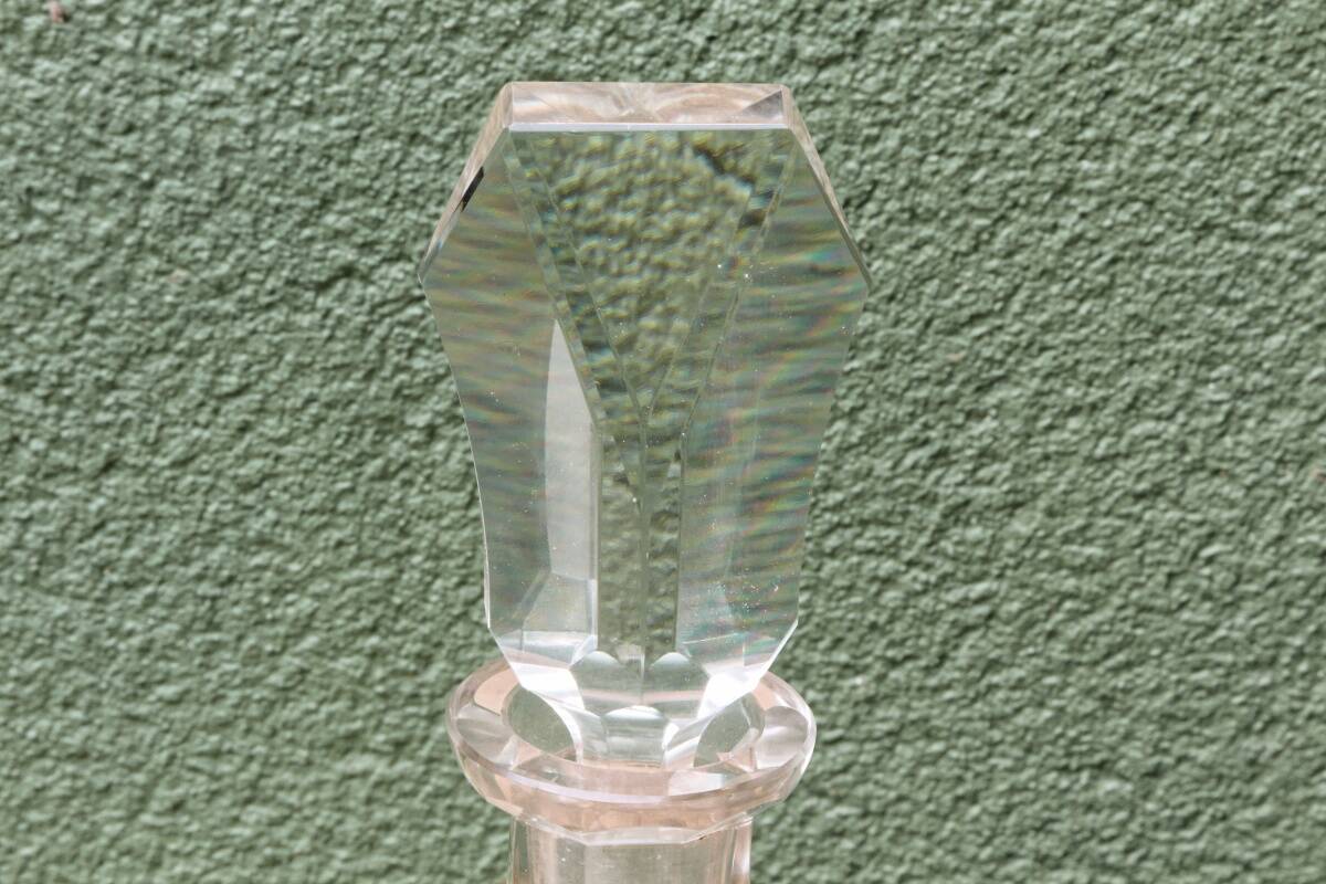 Art Deco cut crystal carafe