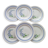 Set of 6 dessert plates faience de Niderviller Kate model
