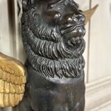 Pair of marble and bronze console tables, Italy, circa 1930