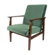 Fauteuil en velours vert vintage, années 1970