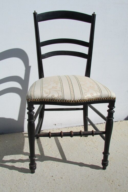 Napoleon III chair in blackened wood