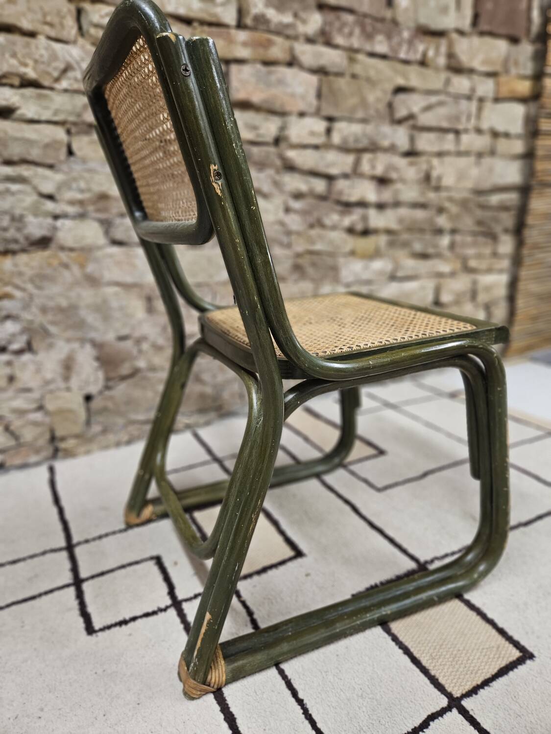 Chaise bambou canage style Breuer 1980"