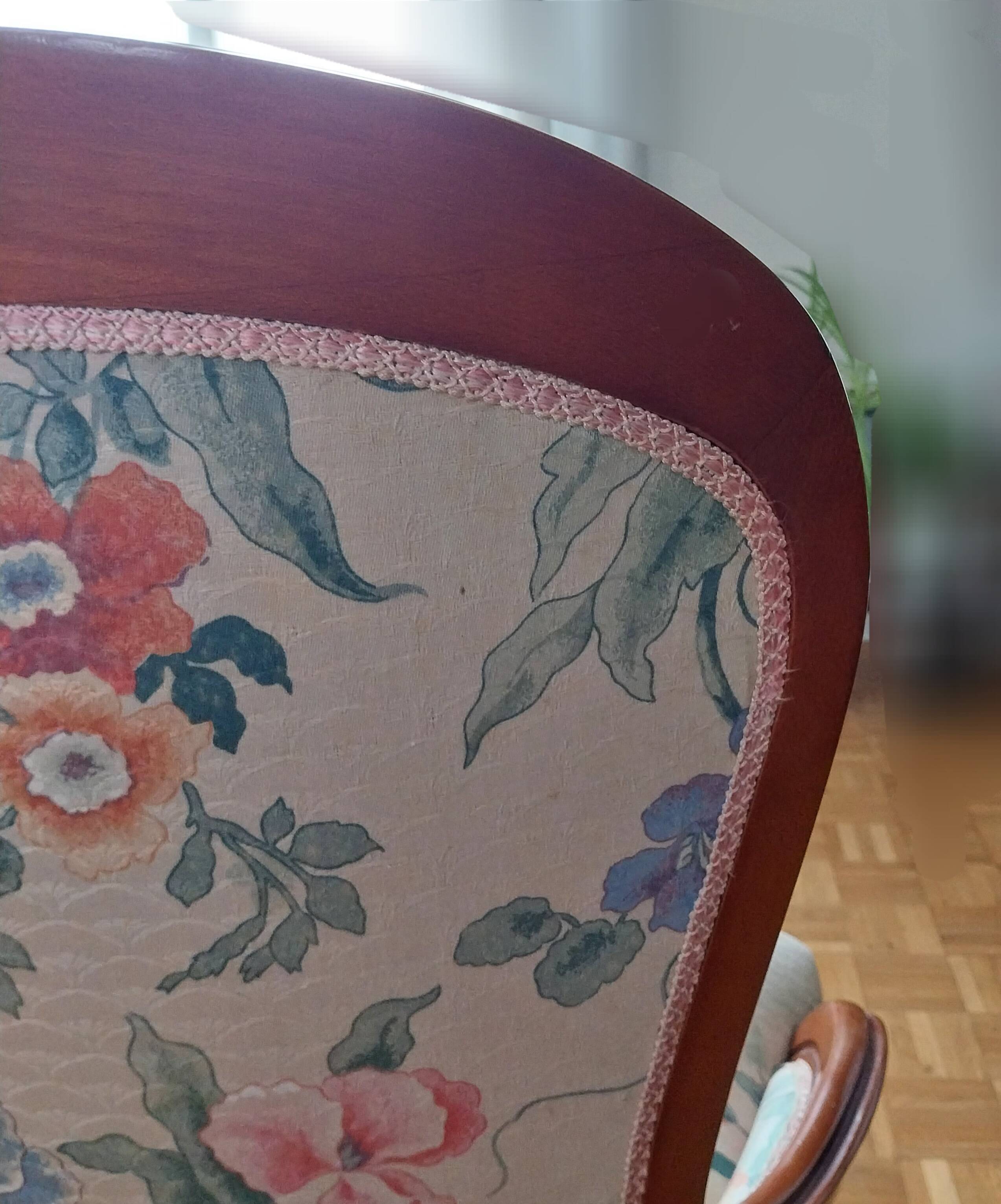 Pair of bergère armchairs
