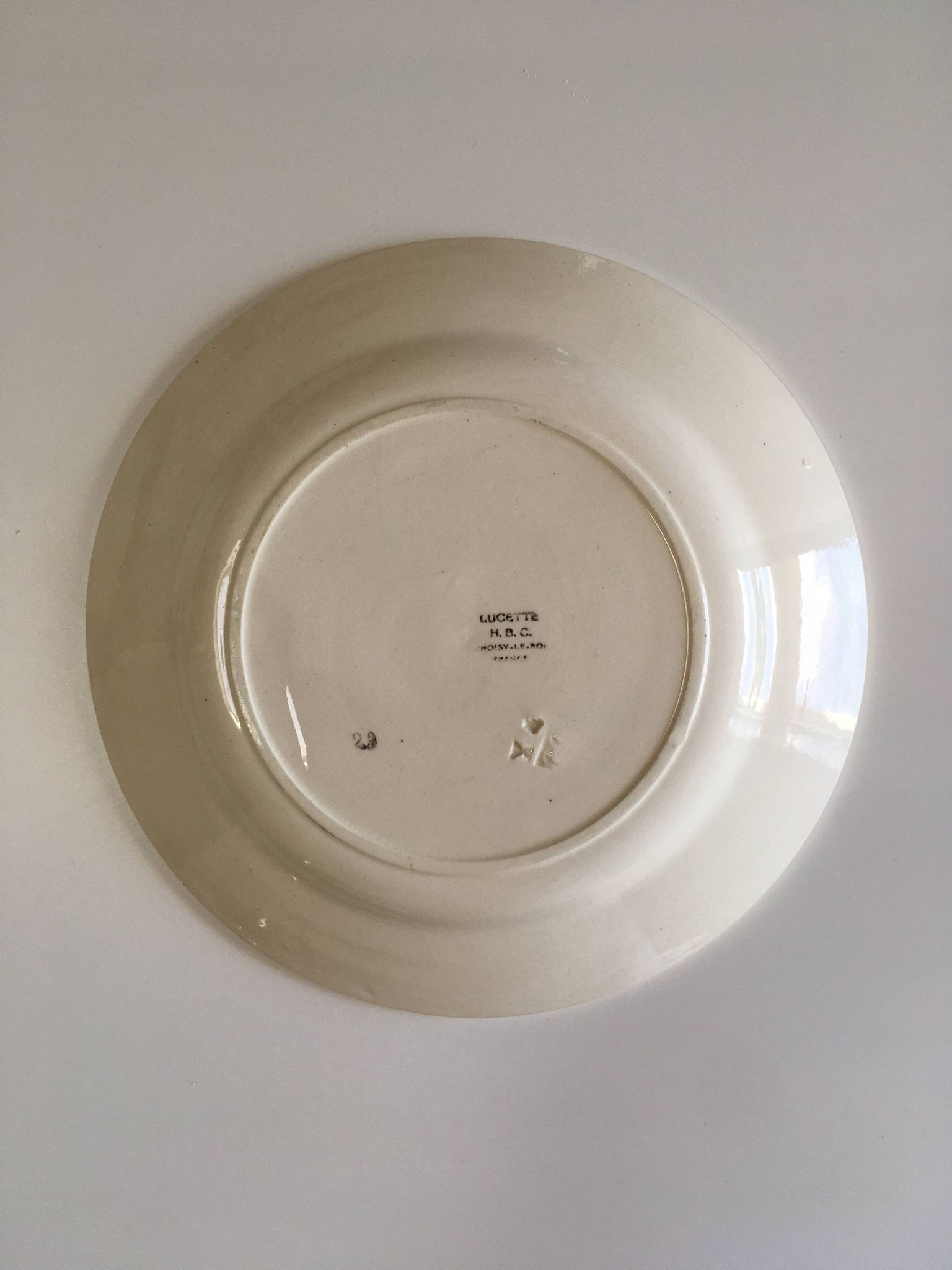 Lot de 6 assiettes en faïence vintage - années 1940-1950