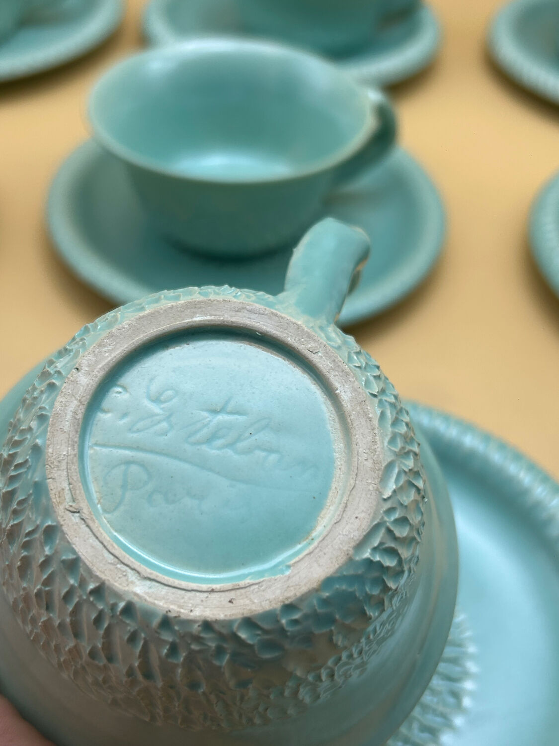 Tea service signed C.Esteban Paris