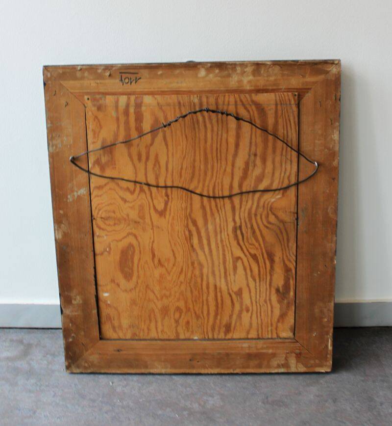 Oil on wood, Bather, cubist style.