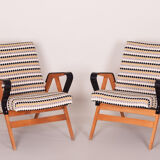 Pair of restored Czech Midcentury Armchairs, Tatra Pravenec, 1950s