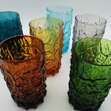 Geoffrey Baxter's 6-glass service by Whitefriars, England 1960