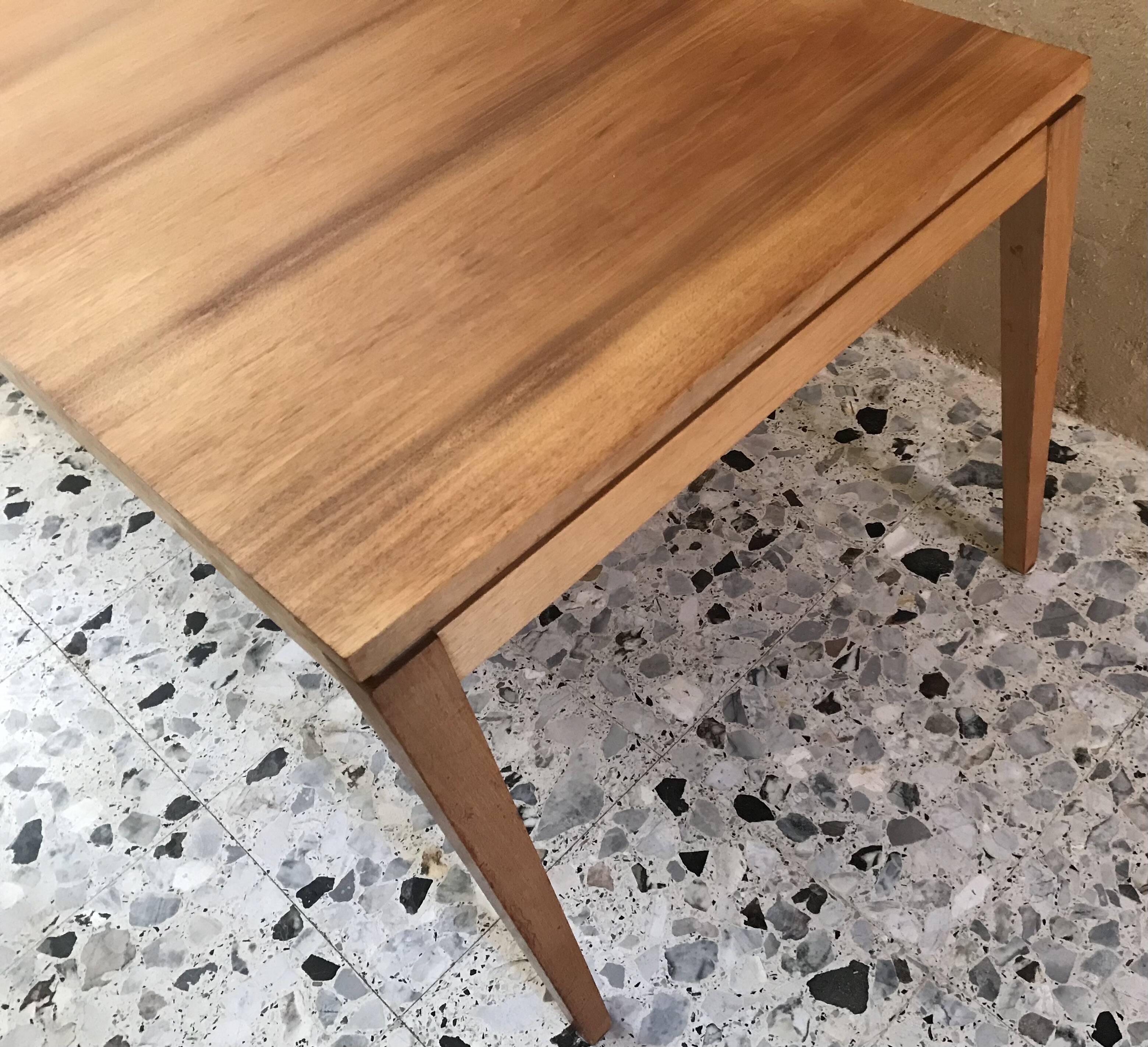 Vintage coffee table in light wood