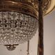 Plafonnier moderniste en laiton et verre, Tchécoslovaquie, années 1900.
