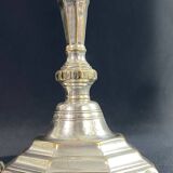 Pair of 18th century Regency candlesticks in silvered bronze