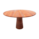 Contemporary italian red travertine dining table