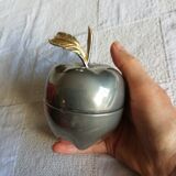 Silver apple box and gold leaf