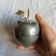 Silver apple box and gold leaf
