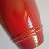 Old vintage numbered art deco red vase