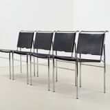 Eileen Gray Set of 4 Roque Brune Dining Chairs for Classicon 1927/1990s