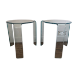 Fiam Italia glass side tables