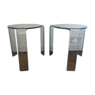 Tables d'appoint en verre fiam italia