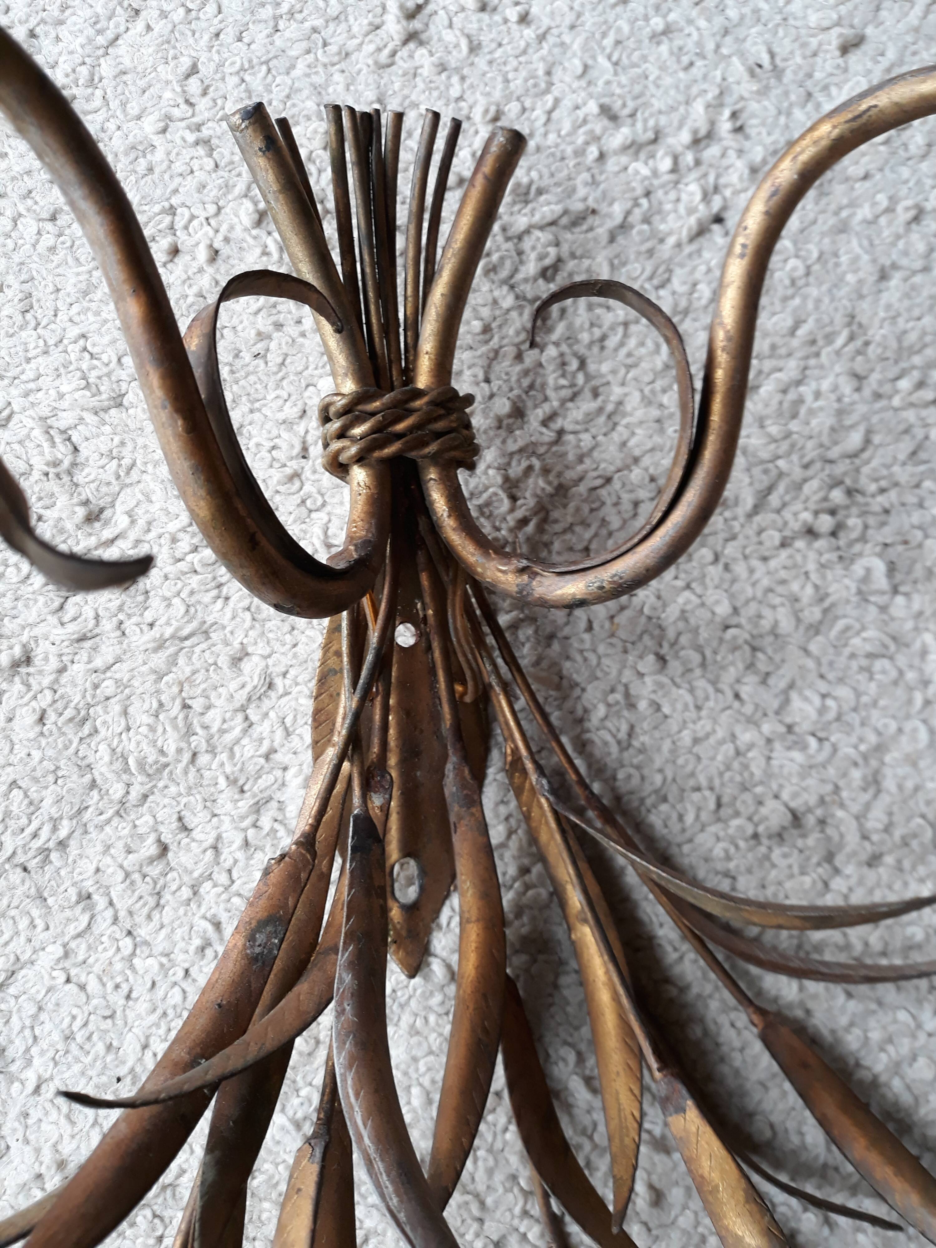 Applies sheaves of wheat brass vintage