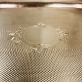 Golden and chiseled brass serving tray