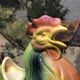Pichet carafe coq in barbotine france vintage