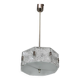 Suspension en verre taillé de Kamenický Šenov et chrome des années 1970 en Tchécoslovaquie
