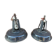 Pair of lamps industrial suspension enamelled mazda reflecto lux